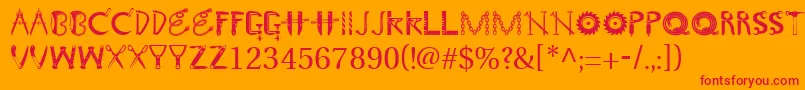 GeTooltime Font – Red Fonts on Orange Background
