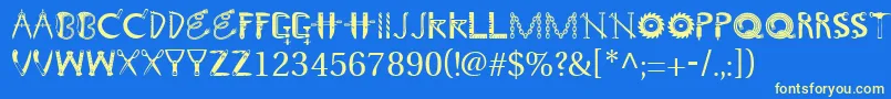 GeTooltime Font – Yellow Fonts on Blue Background