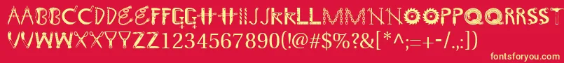 GeTooltime Font – Yellow Fonts on Red Background
