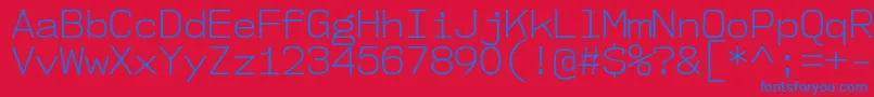 Nk57MonospaceNoLt Font – Blue Fonts on Red Background