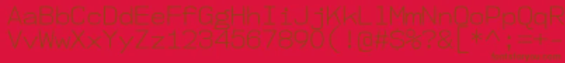 Nk57MonospaceNoLt Font – Brown Fonts on Red Background