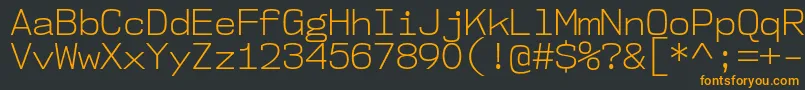 フォントNk57MonospaceNoLt – 黒い背景にオレンジの文字