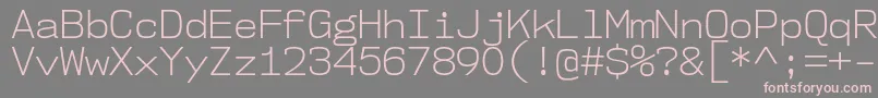 Nk57MonospaceNoLt Font – Pink Fonts on Gray Background