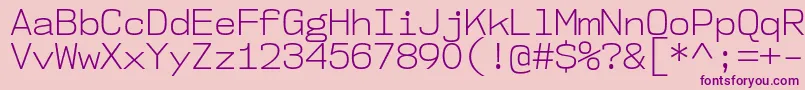 Nk57MonospaceNoLt Font – Purple Fonts on Pink Background
