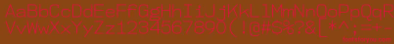 Nk57MonospaceNoLt Font – Red Fonts on Brown Background