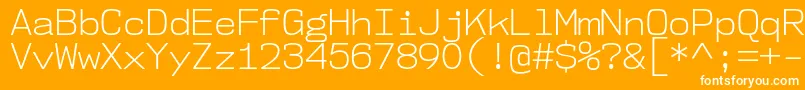 Nk57MonospaceNoLt Font – White Fonts on Orange Background