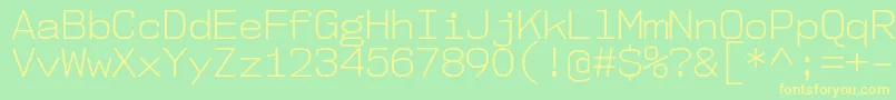 Nk57MonospaceNoLt Font – Yellow Fonts on Green Background