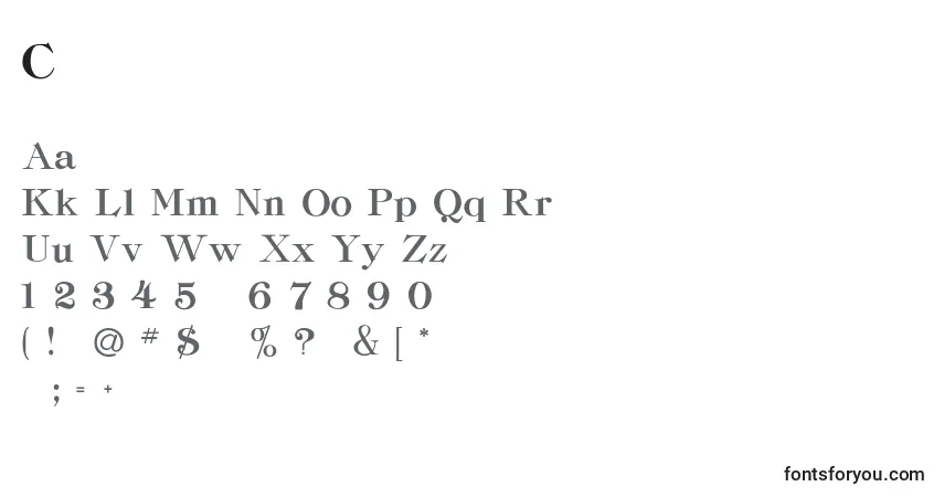 Czcionka ClassicheavyLight – alfabet, cyfry, specjalne znaki