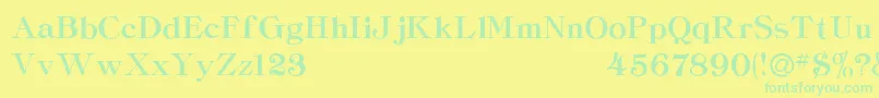 Więcej informacji o czcionce ClassicheavyLight Czcionka ClassicheavyLight – zielone czcionki na żółtym tle