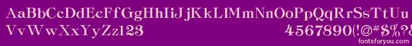 ClassicheavyLight Font – Pink Fonts on Purple Background