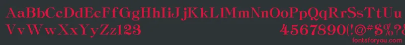 ClassicheavyLight Font – Red Fonts on Black Background