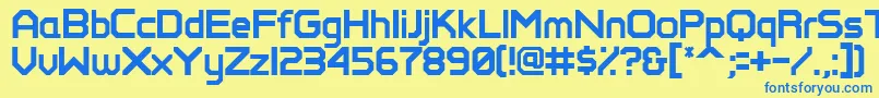 Perfectpixel Font – Blue Fonts on Yellow Background