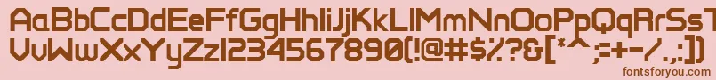 Perfectpixel Font – Brown Fonts on Pink Background