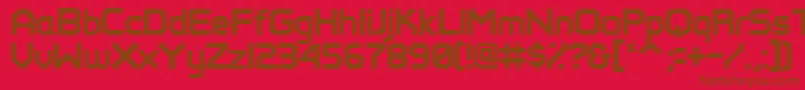Perfectpixel Font – Brown Fonts on Red Background