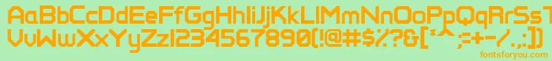 Perfectpixel Font – Orange Fonts on Green Background