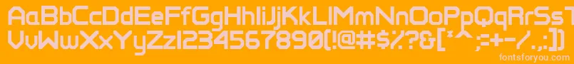 Perfectpixel Font – Pink Fonts on Orange Background
