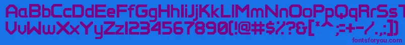 Perfectpixel Font – Purple Fonts on Blue Background