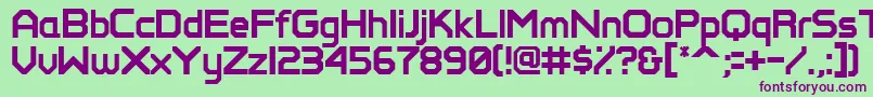 Perfectpixel Font – Purple Fonts on Green Background