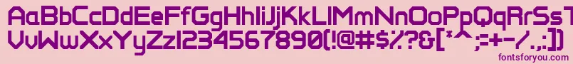 Perfectpixel Font – Purple Fonts on Pink Background