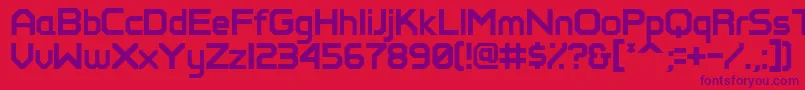 Perfectpixel Font – Purple Fonts on Red Background