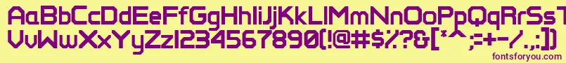 Perfectpixel Font – Purple Fonts on Yellow Background