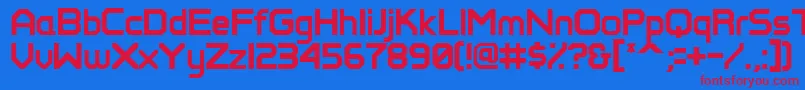 Perfectpixel Font – Red Fonts on Blue Background