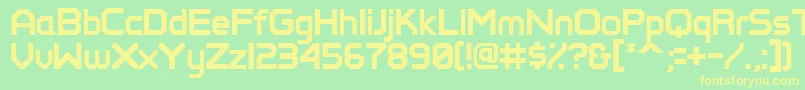 Perfectpixel Font – Yellow Fonts on Green Background