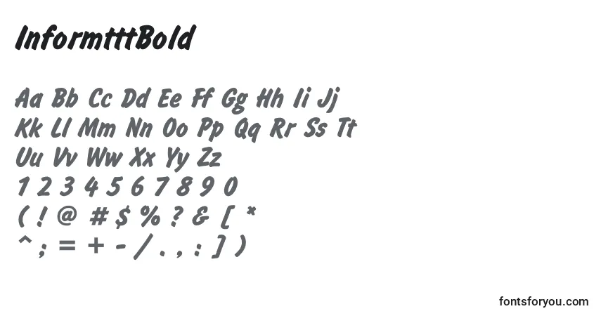 A fonte InformtttBold – alfabeto, números, caracteres especiais