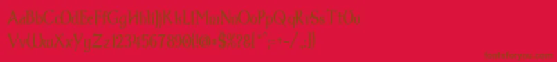 Lisätietoja Dum1thin-fontista Dum1thin-fontti – ruskeat fontit punaisella taustalla