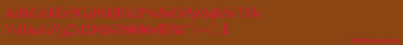 Dum1thin Font – Red Fonts on Brown Background