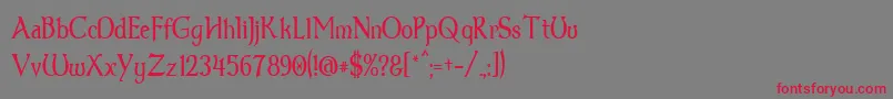 Шрифт Dum1thin – красные шрифты на сером фоне