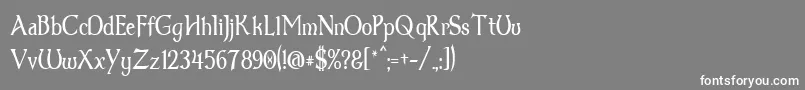 Dum1thin Font – White Fonts on Gray Background