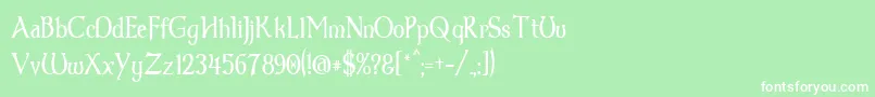Dum1thin Font – White Fonts on Green Background