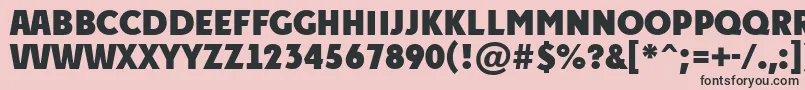 PlakattitulExtrabold-Schriftart – Schwarze Schriften auf rosa Hintergrund
