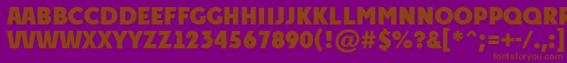 PlakattitulExtrabold Font – Brown Fonts on Purple Background