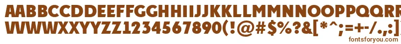 PlakattitulExtrabold Font – Brown Fonts on White Background