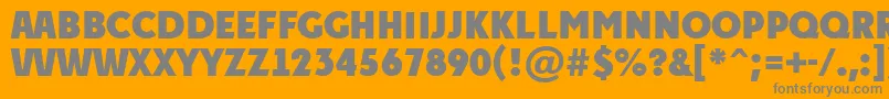 fuente PlakattitulExtrabold – Fuentes Grises Sobre Fondo Naranja