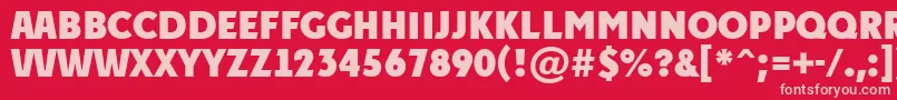 Шрифт PlakattitulExtrabold – розовые шрифты на красном фоне