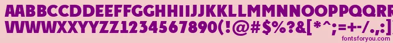 Шрифт PlakattitulExtrabold – фиолетовые шрифты на розовом фоне