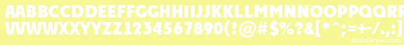 PlakattitulExtrabold Font – White Fonts on Yellow Background