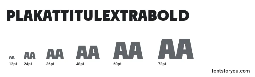 Размеры шрифта PlakattitulExtrabold