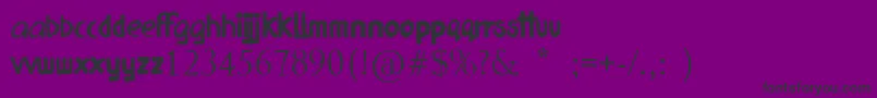 FrizzledPlanet-Schriftart – Schwarze Schriften auf violettem Hintergrund