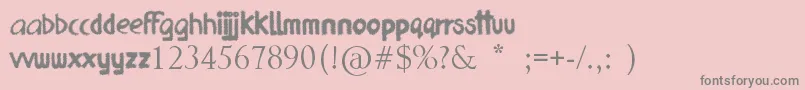 フォントFrizzledPlanet – ピンクの背景に灰色の文字