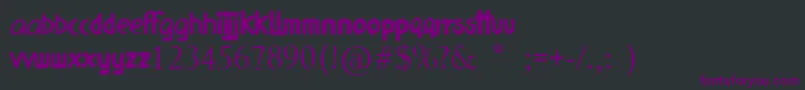 Шрифт FrizzledPlanet – фиолетовые шрифты на чёрном фоне