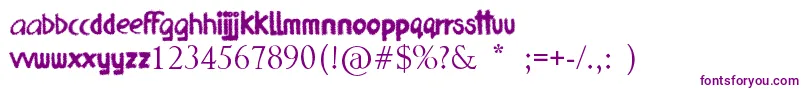 Шрифт FrizzledPlanet – фиолетовые шрифты на белом фоне