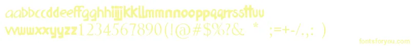 FrizzledPlanet Font – Yellow Fonts on White Background