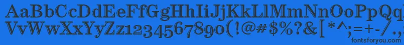 CenturyHtldOsItcTt Font – Black Fonts on Blue Background