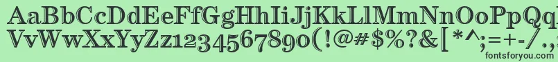 フォントCenturyHtldOsItcTt – 緑の背景に黒い文字