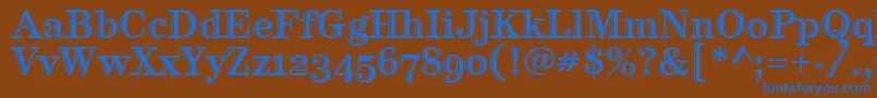 CenturyHtldOsItcTt Font – Blue Fonts on Brown Background