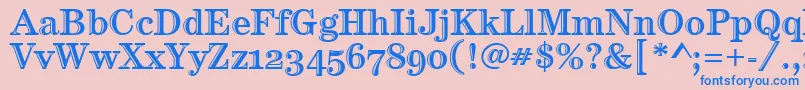 CenturyHtldOsItcTt Font – Blue Fonts on Pink Background